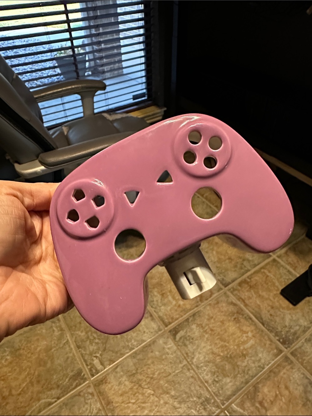 Purple ceramic game controller nightlight